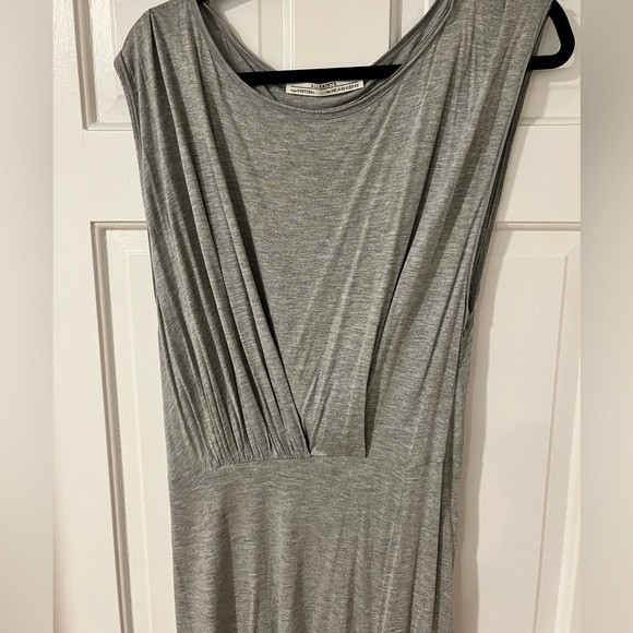 All Saints Long Grey A- symmetrical dress with front slit - Picture 3 of 3
